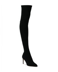 schwarze Overknee Stiefel aus Wildleder von Sophia Webster