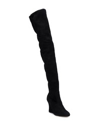 schwarze Overknee Stiefel aus Wildleder von Alchimia Di Ballin