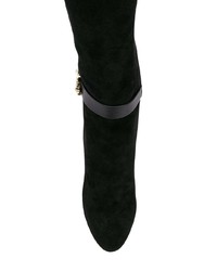 schwarze Overknee Stiefel aus Wildleder von Jimmy Choo