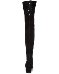 schwarze Overknee Stiefel aus Wildleder von Sigerson Morrison