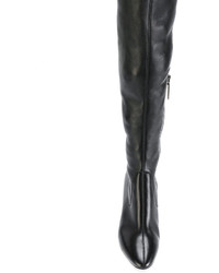 schwarze Overknee Stiefel von Saint Laurent