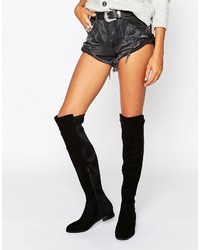 schwarze Overknee Stiefel von Asos