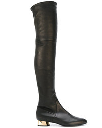 schwarze Overknee Stiefel von Casadei