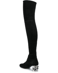 schwarze Overknee Stiefel von Casadei