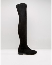 schwarze Overknee Stiefel von Asos