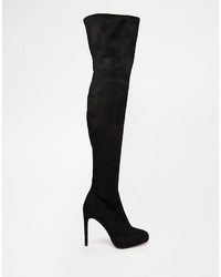schwarze Overknee Stiefel von Asos