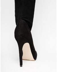 schwarze Overknee Stiefel von Asos