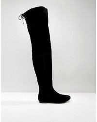 schwarze Overknee Stiefel von Daisy Street