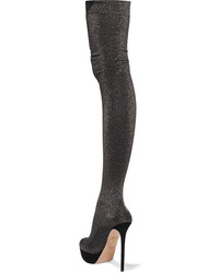 schwarze Overknee Stiefel von Charlotte Olympia