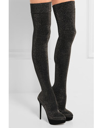 schwarze Overknee Stiefel von Charlotte Olympia