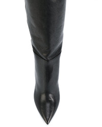 schwarze Overknee Stiefel von Saint Laurent