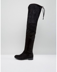 schwarze Overknee Stiefel von London Rebel