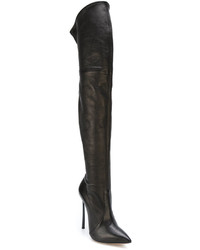 schwarze Overknee Stiefel von Casadei