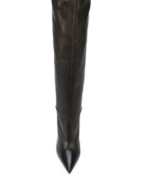 schwarze Overknee Stiefel von Casadei