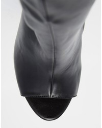 schwarze Overknee Stiefel von Missguided