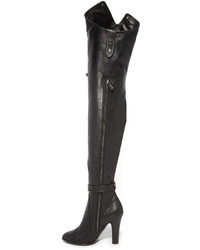 schwarze Overknee Stiefel von Moschino