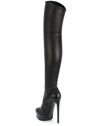 schwarze Overknee Stiefel von Casadei