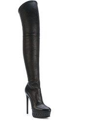 schwarze Overknee Stiefel von Casadei