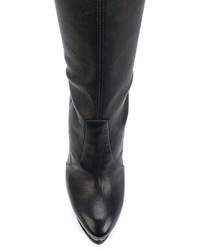 schwarze Overknee Stiefel von Casadei