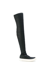 schwarze Overknee Stiefel von Rick Owens DRKSHDW