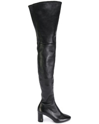 schwarze Overknee Stiefel von Saint Laurent