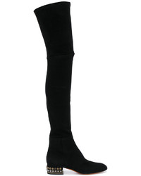schwarze Overknee Stiefel von Santoni