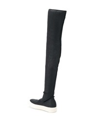 schwarze Overknee Stiefel von Rick Owens DRKSHDW