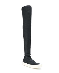 schwarze Overknee Stiefel von Rick Owens DRKSHDW