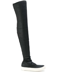 schwarze Overknee Stiefel von Rick Owens DRKSHDW