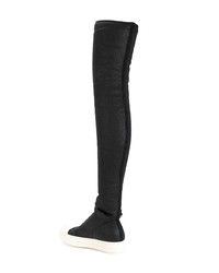 schwarze Overknee Stiefel von Rick Owens DRKSHDW