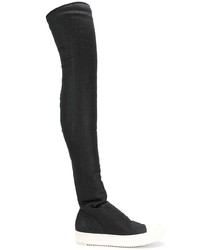 schwarze Overknee Stiefel von Rick Owens DRKSHDW