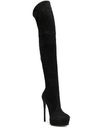 schwarze Overknee Stiefel von Casadei