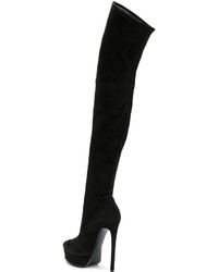 schwarze Overknee Stiefel von Casadei