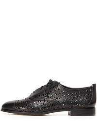 schwarze Oxford Schuhe mit geometrischem Muster von MICHAEL Michael Kors