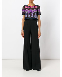 schwarze Pailletten Bluse von Temperley London