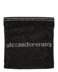 schwarze Pailletten Clutch von Alexander Wang