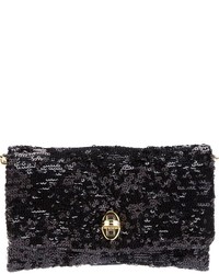 schwarze Pailletten Clutch von Dolce & Gabbana