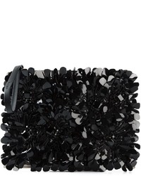 schwarze Pailletten Clutch von Marni
