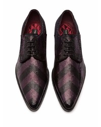 schwarze Pailletten Derby Schuhe von Dolce & Gabbana