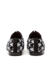 schwarze Pailletten Derby Schuhe von Dolce & Gabbana