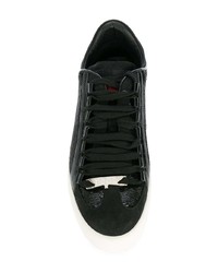 schwarze Pailletten niedrige Sneakers von Dsquared2