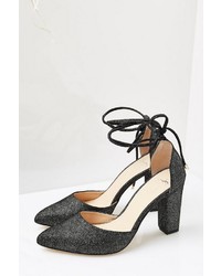 schwarze Pailletten Pumps von faina