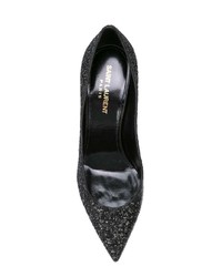 schwarze Pailletten Pumps von Saint Laurent