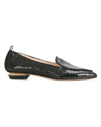 schwarze Pailletten Slipper von Nicholas Kirkwood