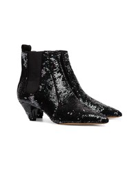 schwarze Pailletten Stiefeletten von Tabitha Simmons