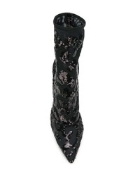 schwarze Pailletten Stiefeletten von Gianvito Rossi