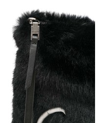schwarze Pelz Clutch von Givenchy