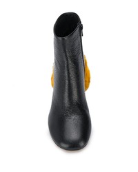 schwarze Pelz Stiefeletten von MM6 MAISON MARGIELA