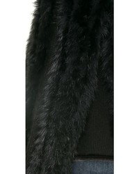 schwarze Pelzjacke von Marc by Marc Jacobs