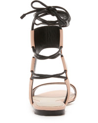 schwarze Römersandalen aus Leder von 3.1 Phillip Lim